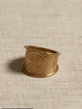 Asha Etched Ring Aureus + Argent - Size 6